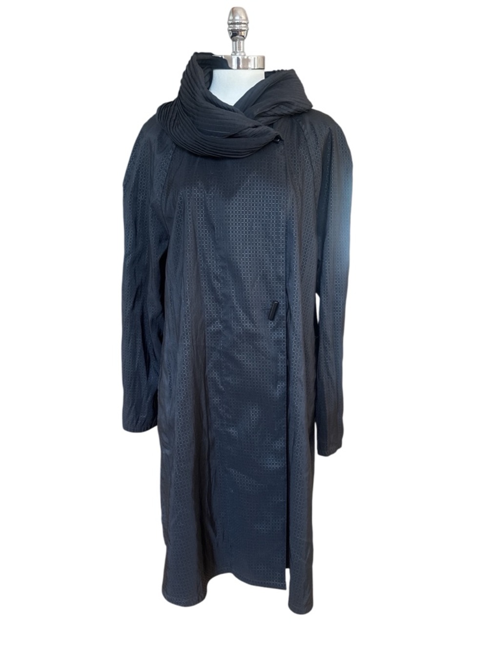 Mycra Pac Now Donatella Black Reversible Raincoat Lagenlook Geometric S/M